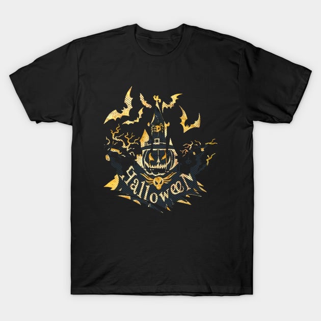 Halloween House T-Shirt by pilipsjanuariusDesign